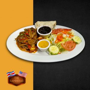 Fajitas con Carne y Camarón / Fajitas with meat and shrimp